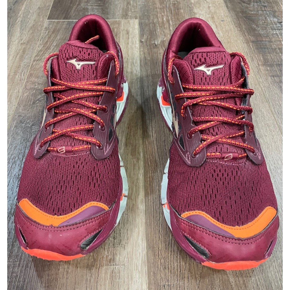 Mizuno Wave Prophecy 6 Running Shoes Mens Size 9 Burgundy Red Orange J1GC170126
